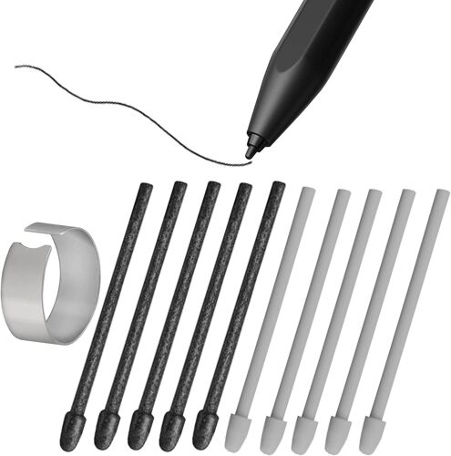 10X Pointes de Remplacement pour Remarkable 1/2/Marker/Marker Plus & Boox Pen2 Pro/Boox Pen Plus/Boox Triangle Pen/BOOX Wacom Stylo Stylet, Boox Max/Note/Nova/Go/Tab Ultra&Mini Série, Blanc+Flet