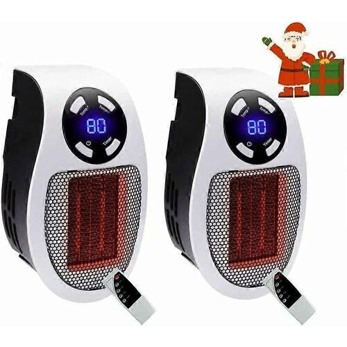 2Pices 500 Watts Chauffage Soufflant Céramique Mini Chauffage Soufflant Chauffage Dappoint conomique Portable Chauffage Sur Prise Avec Thermostat Et M