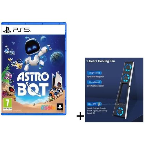 Astro Bot PS5 + VENTILATEUR LED LIGHT AND USB HUB (DEEP EXPLORER) OFFERT