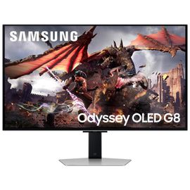 Samsung Odyssey OLED G8 S32DG802SU - Moniteur OLED - Intelligent - jeux - 32" - 3840 x 2160 4K @ 240 Hz - 250 cd/m² - 1000000:1 - 0.03 ms - 2xHDMI, DisplayPort - haut-parleurs - argent