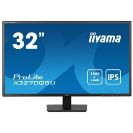 iiyama ProLite X3270QSU-B1 - Écran LED - 32" (31.5" visualisable) - 2560 x 1440 WQHD @ 100 Hz - IPS - 250 cd/m² - 1200:1 - 3 ms - 2xHDMI, DisplayPort - haut-parleurs - noir mat