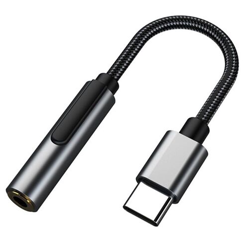 Adaptateur audio USB C vers 3,5 mm mâle vers femelle pour plus de noir goodnice