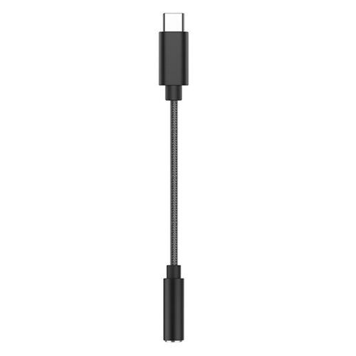 Adaptateur audio USB C vers 3,5 mm tressé type C mâle vers casque noir goodnice