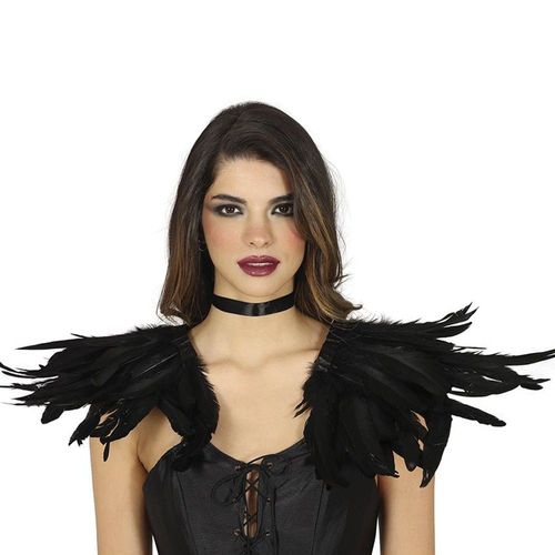 Épaulettes Plumes Noir Indien Adulte