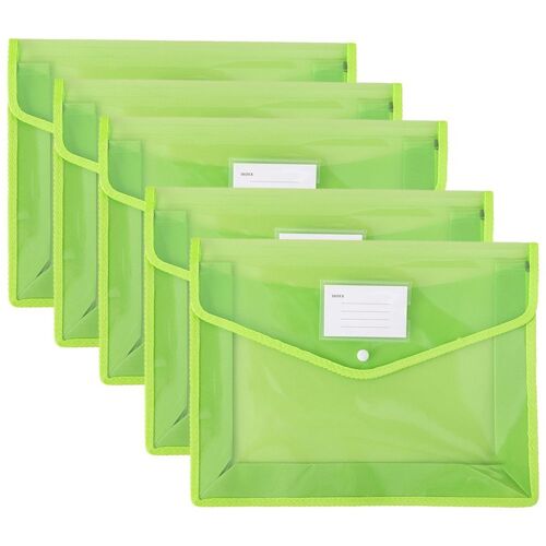 Pack de 5 dossiers extensibles grande capacité - bouton poussoir vert goodnice