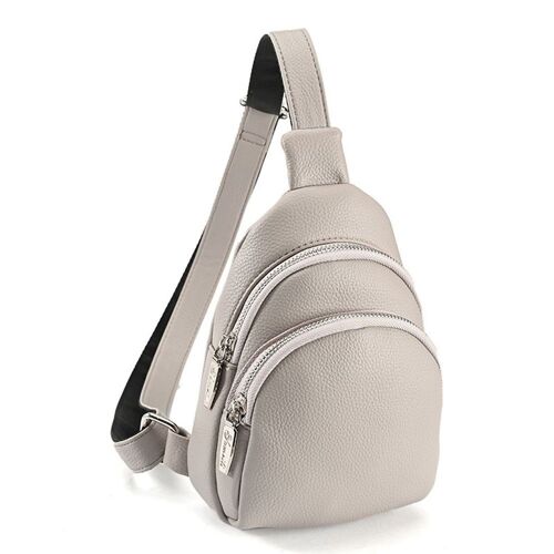 Sac à bandoulière, sac à bandoulière en cuir pour femmes et filles, gris goodnice