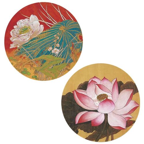 Tapis de souris rond de style chinois, 20 cm, pour bureau d'ordinateur, mélange de styles 1 goodnice