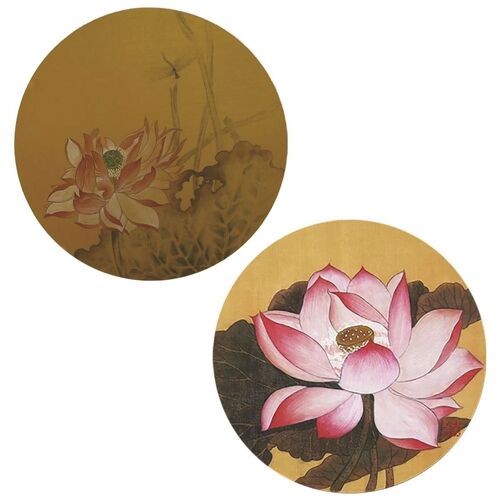 Tapis de souris rond de style chinois, 20 cm, pour bureau d'ordinateur, mélange de styles 2 goodnice