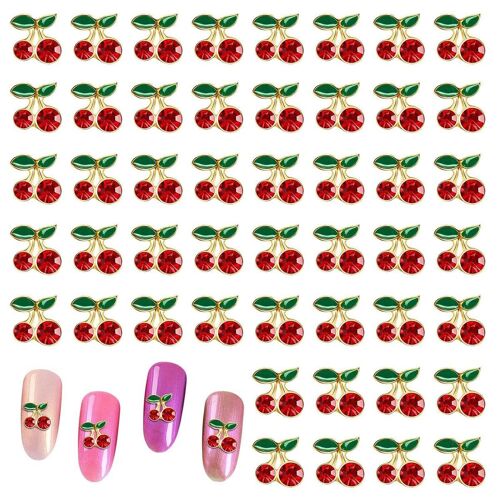 Breloques Pour Ongles Cerise, Strass 3d Pour Nail Art, Cristal Kawaii Goodnice