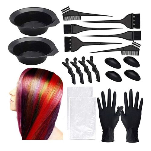 Ensemble De Coloration De Teinture De Cheveux, Kit D'outils De Salon De Beauté Bricolage 20 Pièces, Peigne À Brosse, Goodnice