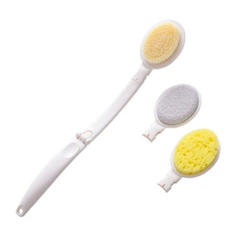 Brosse Arrière Pliable À Manche Long 3 En 1, Épurateur De Corps Avec Goodnice