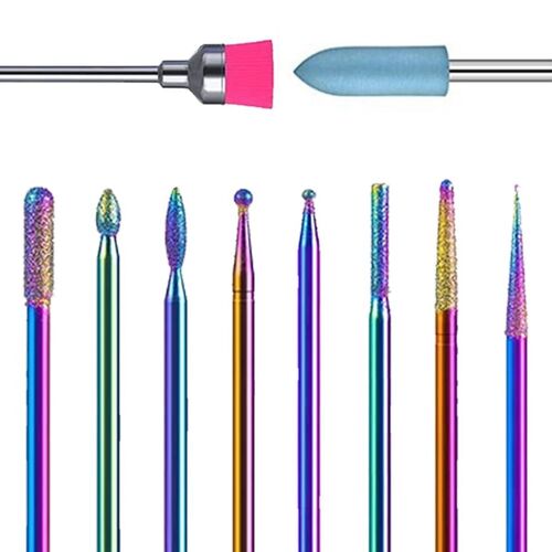 Jeu D'embouts En Diamant, Corps De Meulage Professionnel, Tête De Meulage, Coupe-Ongles, 10 Pièces Goodnice 