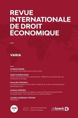 Revue Internationale De Droit Économique