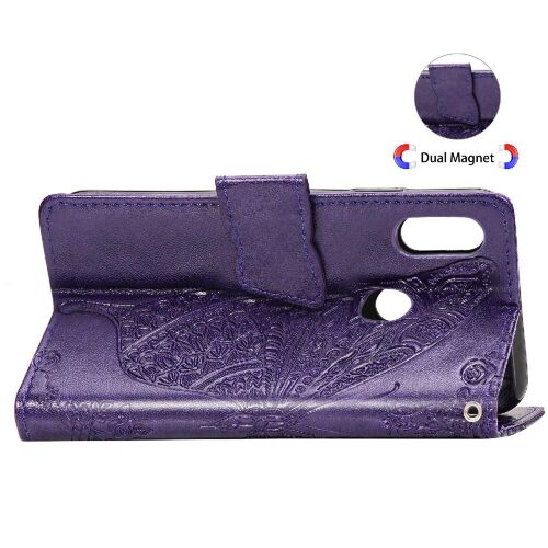 Étui Pour Huawei Nova 3 Aile Multi-Couleur Affaires Portefeuille Papillon - Violet Foncé