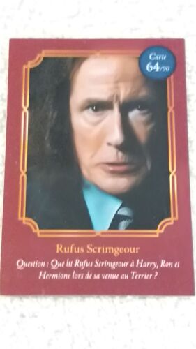 Carte De Jeu Wizarding World, Harry Potter N° 64 : Rufus Scrimgeour - Auchan - 2021 -
