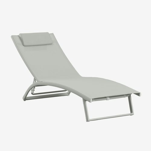 Transat Inclinable En Aluminium Dulem Vert Kaki