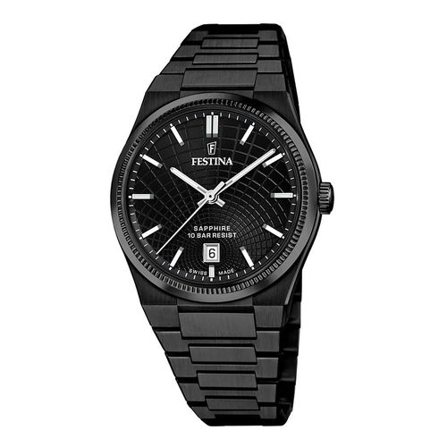 Montre Festina Rive Swiss Made Acier Noir