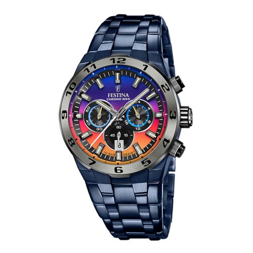 Montre Festina Édition Spéciale Chrono Bike Acier Bleu
