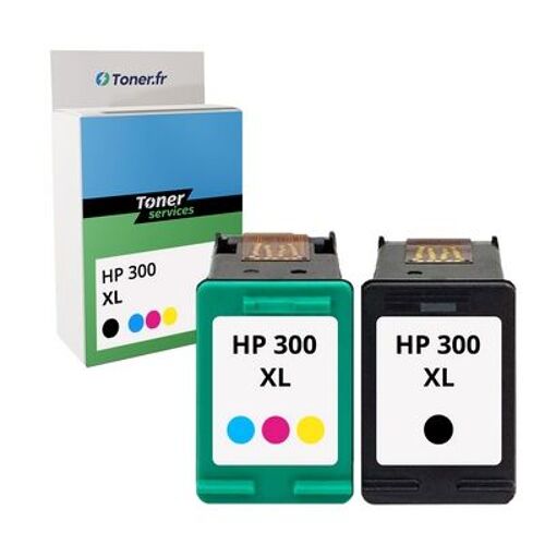 Compatible HP 300XL Pack 2 Cartouches Noir et couleurs (CN637EE)