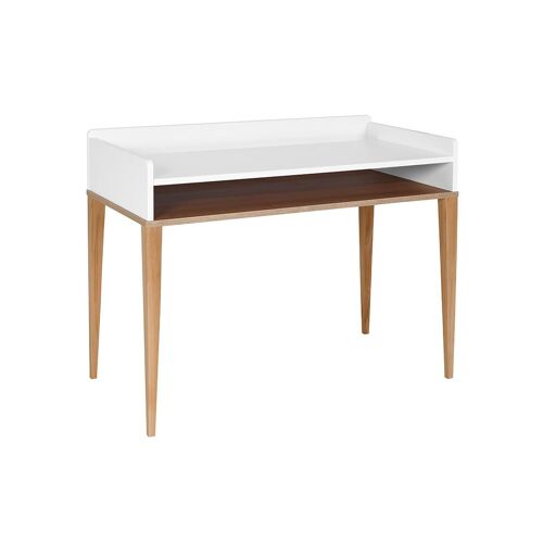Bureau ¿ Casier Blanc Et Bois