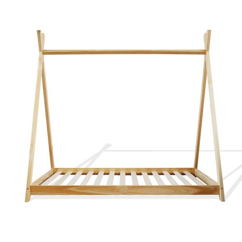 Cadre De Lit Pour Enfants Pour Matelas 80x160 Bois Brun