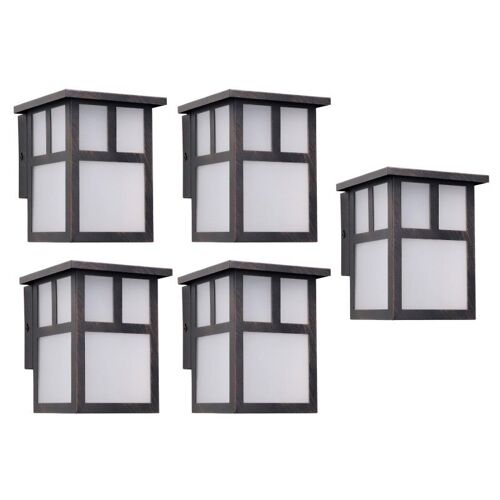 Applique Murale (5 Pcs) Style Japonais E27 Marron Rouille Osaka