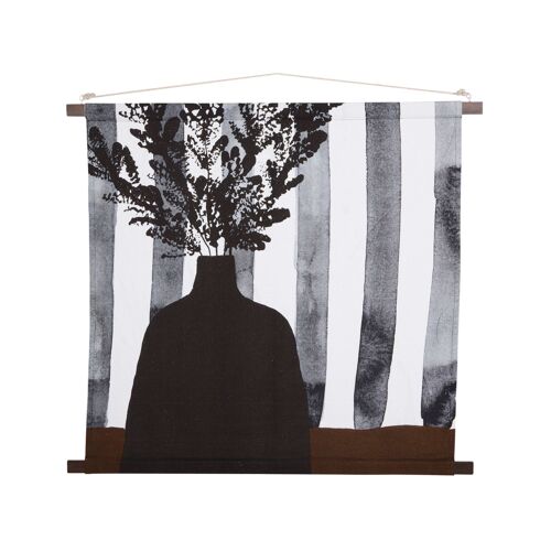 D¿coration mural en coton noir 98x90