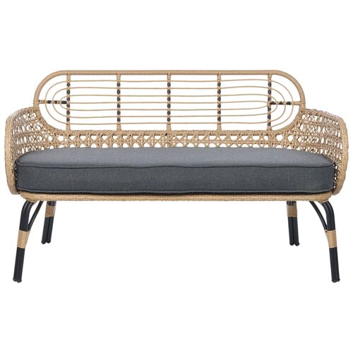 Canap¿ De Jardin 2 Places En Polyrotin Naturel