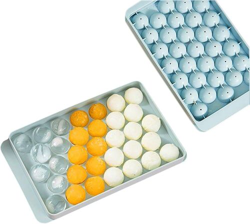 Kalanka-Bac À Glaçon Avec Couvercle, Moule À Glaçons 33 Blocs, Glaçons Whisky Démoulage Facile Pour Cocktails, Nourriture Bébés, Bière, Glaçons Aux Fruits, Certifiés Lfgb Et Sans Bpa