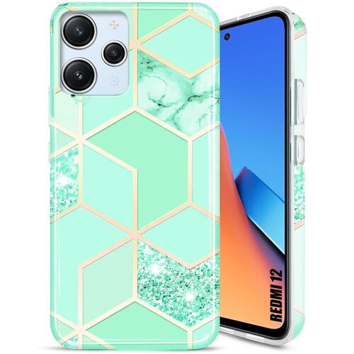 Coque pour Xiaomi Redmi 12 4G/5G (pas pour Redmi Note 12), Protection Slim Léger Souple Antichoc Turquoise - E.F.Connection