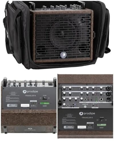 Ampli 120W RMS SANS FIL SUR BATTERIE ENCEINTE BLUETOOTH 5.0 pour instruments acoustiques et voix COMBO AUTONOME guitares