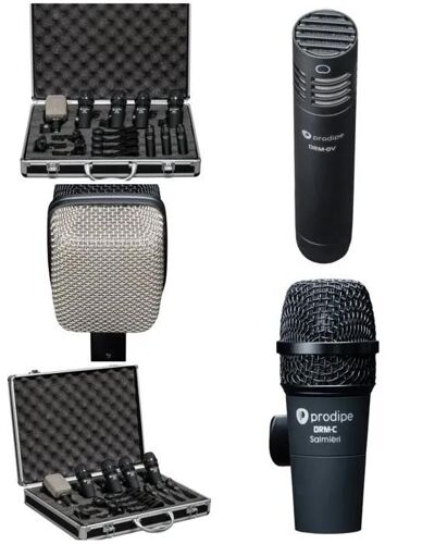 Set de microphones pour batterie - PRODIPE - DRM-KD, DRM-C, DRM-OV - 8 pièces - Filaire - Ultra-polyvalents