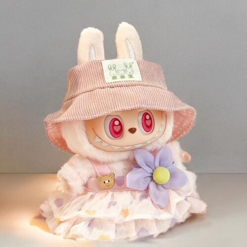 Vêtements de poupée adorables pour Labubu 17 cm, Set chapeau et t-shirt, tenue