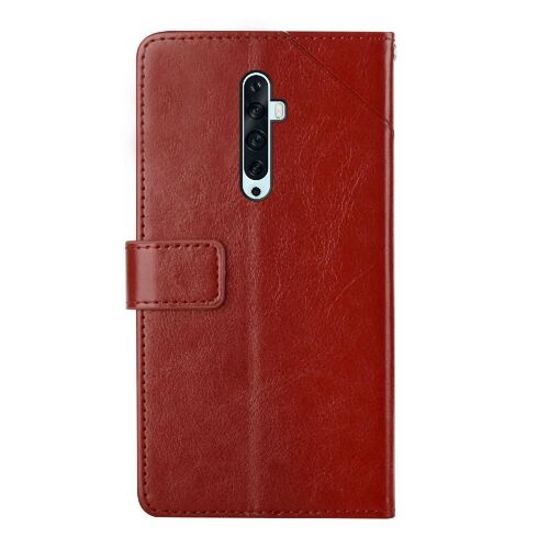 Étui Pour De Téléphone Oppo Reno 2z/2f Bicante-Durable Portefeuille En Cuir Livre De Couverture Pliable Coque En Tpu Antichoc - Le Brun
