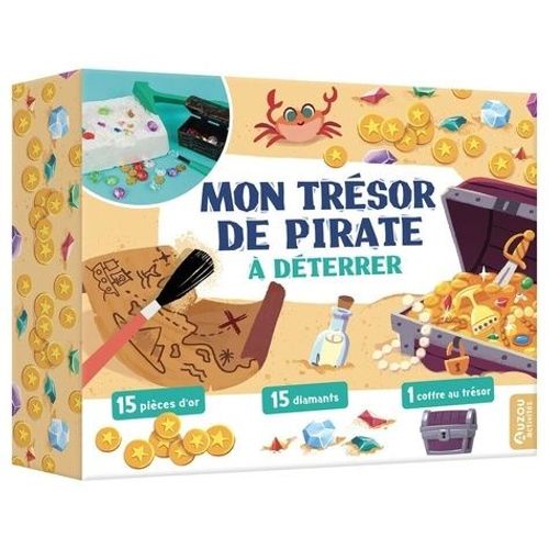 Mon Trésor De Pirate À Déterrer - Avec Un Bloc De Plâtre, 40 Trésors, 1 Marteau, 1 Burin, 1 Pinceau Et 1 Coffre