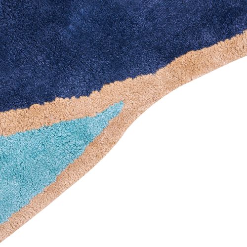 Tapis En Viscose 200 X 200 Cm Bleu Marine Kanrach