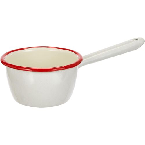 Ibili Casserole Avec Bec Verseur, Acier, Blanc/Rouge, 10 Cm