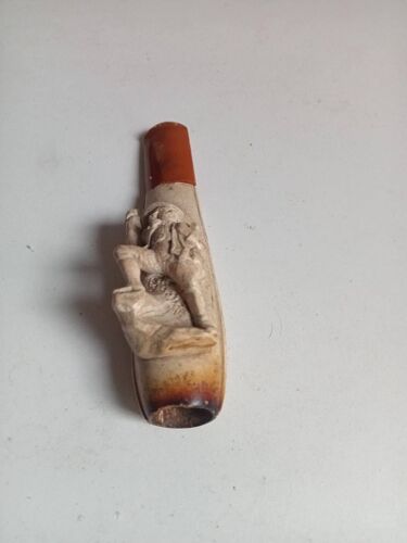 Embout A Cigarette Ou Cigare Ancien Ambre