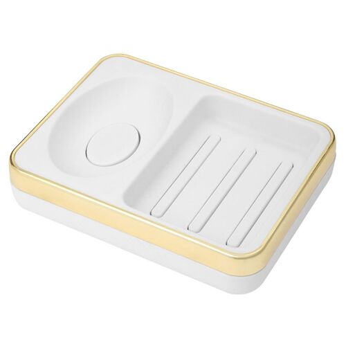 Boîte à savon à double compartiment étanche à l'humidité avec design creux - Légère et facile à nettoyer
