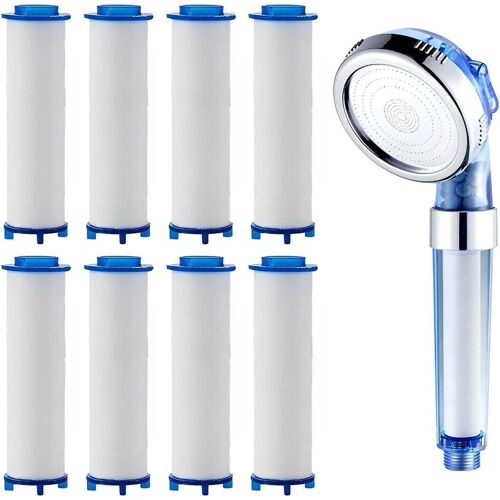 KALANKA-8 Pcs Douchtte Universelle Filtre Remplaçable 9,5x2 cm Ions Négatifs pour pommeau de douche de amovible L'osmose Inverse Chlore et le Fluorure et La Filtration Des Particules
