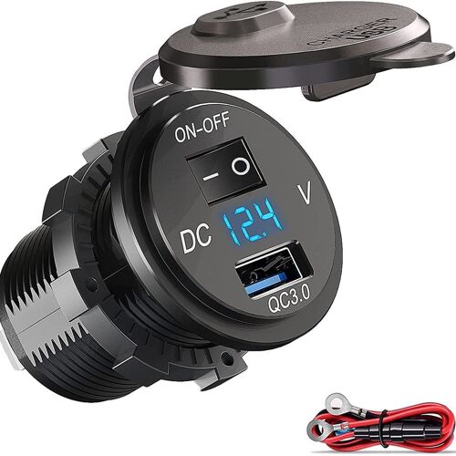 Prise Usb Qc 3.0 Pour Voiture, 12v/24v, Chargeur De Voiture 3.0, Prise D'installation En T