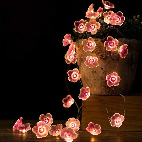 Guirlande Lumineuse Led, Guirlande Lumineuse Fleurs De Cerisier, Guirlande Lumineuse Rose Pour Chambre De Fille