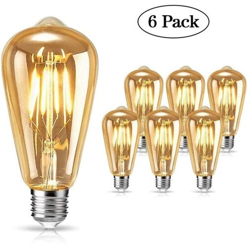 Ampoule Edison Vintage, Ampoule Led Edison, E27.4w, Lumière Chaude, Vin