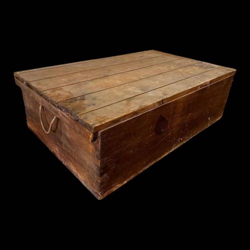 Coffre en bois vintage table daposappoint table basse marron