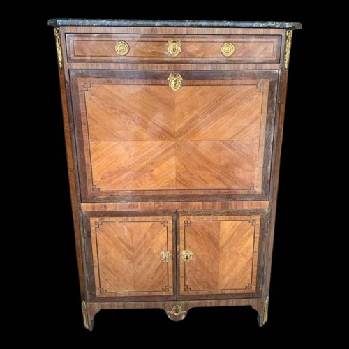 Ancien Secrtaire Louis Xvi Estampill J Birkle Marron