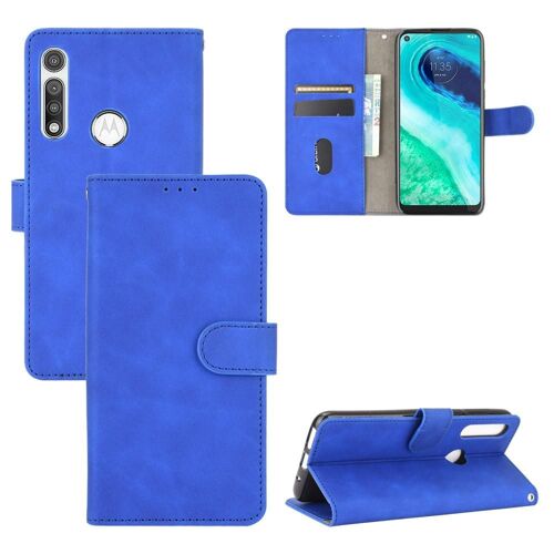 Étui Pour Motorola Moto G Fast Insertion De Carte Protection Complète Coque En Cuir Folio Flip Housse De Protection Avec Porte-Cartes Kickstand - Bleu