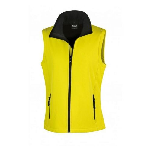 Gilet sans manches softshell femme Result Jaune / Noir L