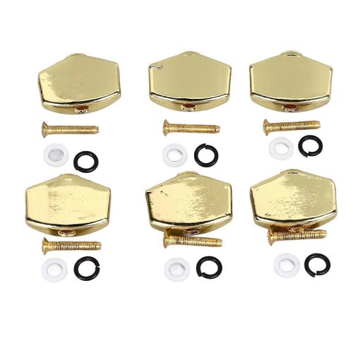 6 Pièces De Guitare Tuning Peg Buttons Métal Stable Universel Boutons De Remplacement Pour Guitare Électrique Acoustique Or