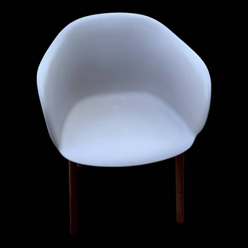 Chaise Scandinave Style Elefy Coque Blanche Amp Pieds Bois Comme Neuve Blanc