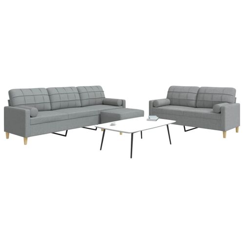 Vidaxl Ensemble De Canapés 3 Pcs Repose-Pied Et Coussins Décoratifs